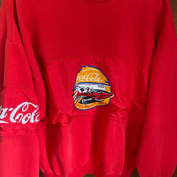 Coca Cola Vintage Red Speedboat Graphic Sweater - Picture 3 of 14